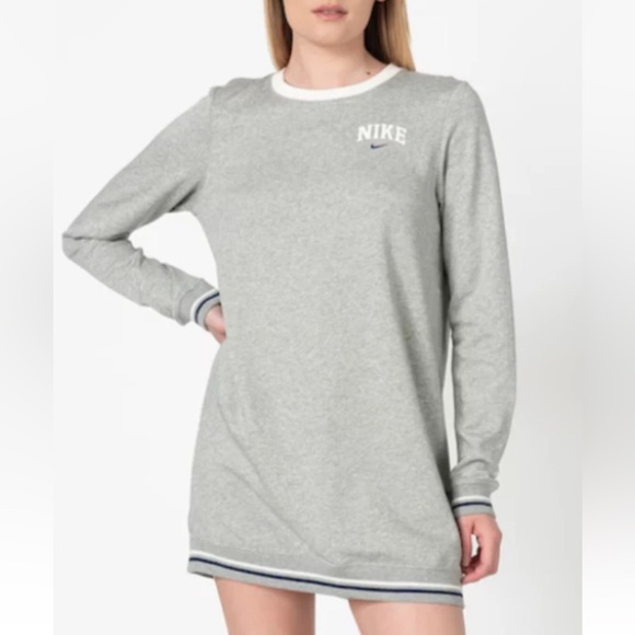 NIKE Gray Women’s Sweatshirt Dress Small - Picture 1 of 8